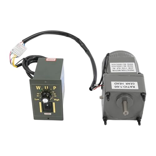 90-1650RPM 25W 60K Variable Speed AC Gear Motor with Controller & Bracket - color: 25W 60K, with Bracket