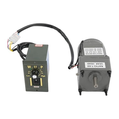 90-1650RPM 25W 60K Variable Speed AC Gear Motor with Controller & Bracket - color: 25W 60K, with Bracket