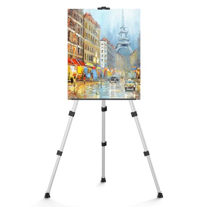 Art Painting Easel Stands, Adjustable Display Tripod Artist Sign Easels - style: Silver-2pack