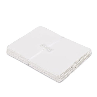 LEATHER VILLAGE Offwhite Deckled Edge Handmade Watercolor Paper 5x7 - color: White, size: 7"X5"