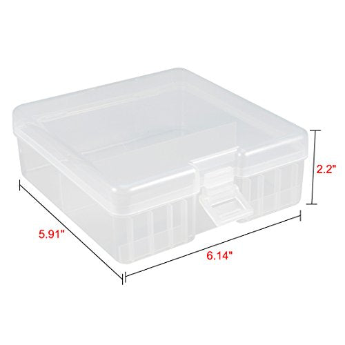 uxcell Hard Plastic Large Battery Storage Box Holder Organizer Protective Container for AAA/AA/C/D/9V Batteries (Pack of 2) - size: 100 x AA (Pack of 2)