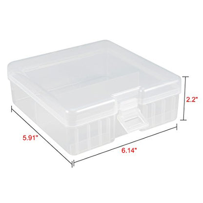 uxcell Hard Plastic Large Battery Storage Box Holder Organizer Protective Container for AAA/AA/C/D/9V Batteries (Pack of 2) - size: 100 x AA (Pack of 2)