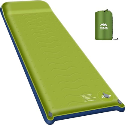 TEKIK Self Inflating Memory Foam Sleeping Pad with Pillow for Camping