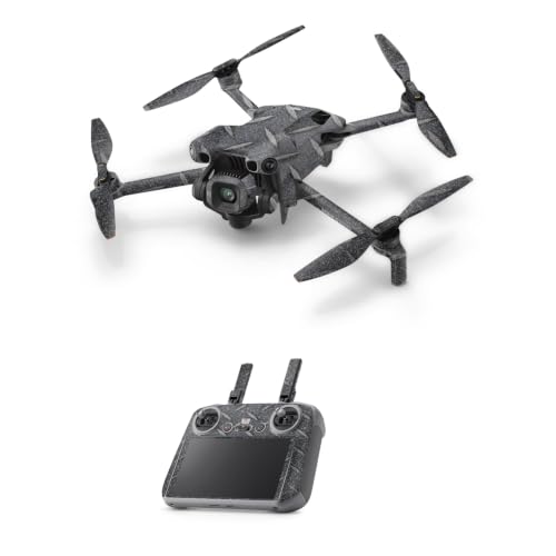 Glossy Glitter Drone Skin Compatible with DJI Mini 5 Pro - Black Diamond Plate - Premium 3M Vinyl Protective Wrap Decal Cover - Easy to Apply | Crafted in the USA by MightySkins - color: Black Diamond Plate, style: Glossy Glitter Finish