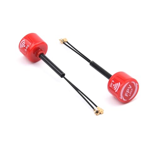 YoungRC FPV 5.8G LHCP Antenna High Gain 3Dbi FPV Mini Antenna (2PCS) - color: Red