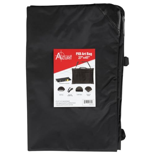 PXB Bags for Architects and Drafters - for Fixed & Multi-Angle 24x36" PXB Drafting Board - Art Desk Carrier- Adjustable Strap, Easy-Grip Handle, Water-Resistant Nylon & Zippered Pockets - size: 27x41"
