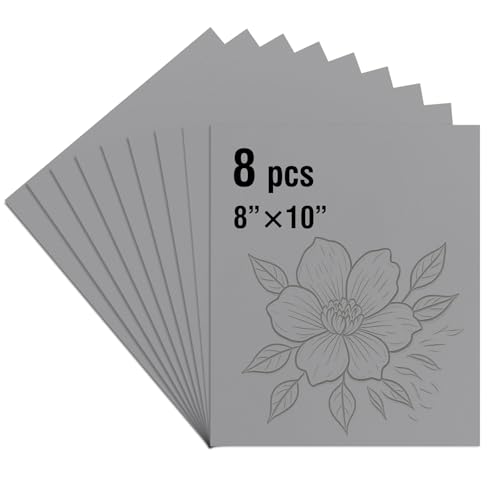 8 Pcs 8x10 Soft Linoleum Carving Block, Linocut Block for Printmaking, Gray - color: Gray, size: 8'' x 10'' 8 Pack