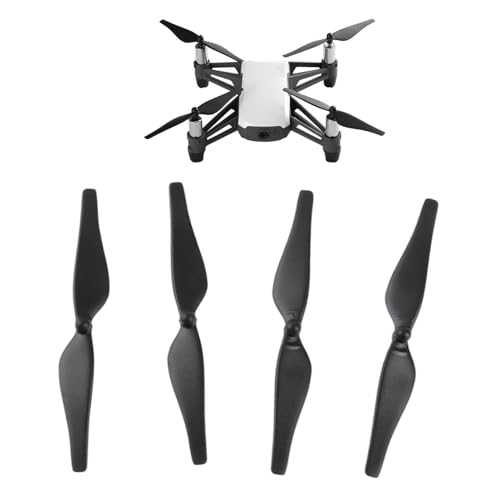 RC Drone Blade Propeller, 2 Pairs Carbon Fiber Quick Release Propeller Set for Tello Drone Quadcopter(black)