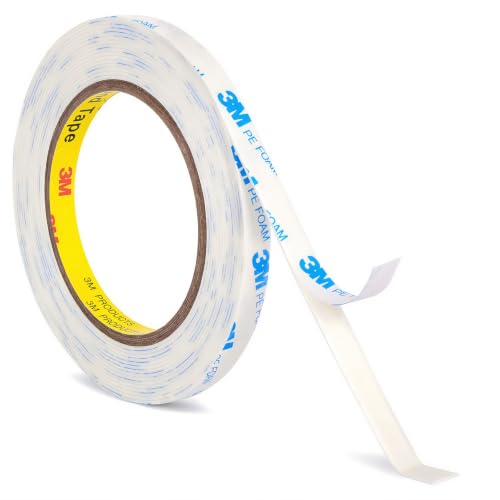 3M Double Sided Tape 0.39"×16.5Ft, Mounting Tape Heavy Duty No Residue - size: 0.39in x 16.5ft