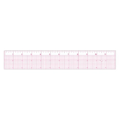 YLAZIION Clear Ruler for Sewing 2x12 Inch Easy Read Grid Graph Ruler 1.4mm - style: Upgraded 12" Design Ruler