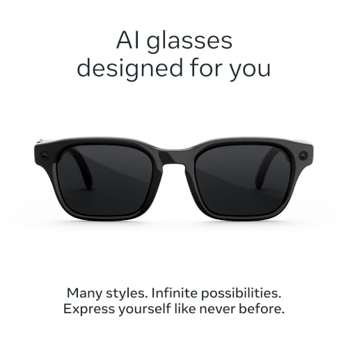 Meta Glasses, Adventurer AI Glasses - color: Classic Black/Polarized Grey Lenses, size: Standard
