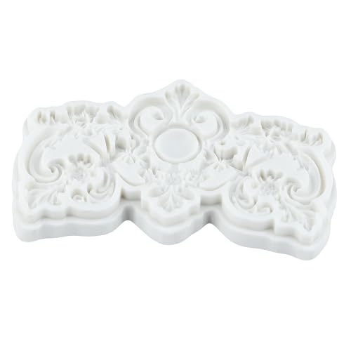 Baroque Scroll Lace Silicone Mold Flower Lace Polymer Clay Molds - color: Style O