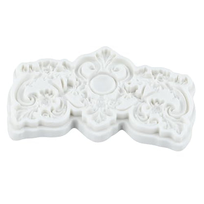 Baroque Scroll Lace Silicone Mold Flower Lace Polymer Clay Molds - color: Style O