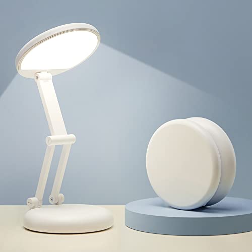 One Fire Rechargeable Table Lamp, 3600mAh Battery Operated Lamp Dorm Lamp - color: White