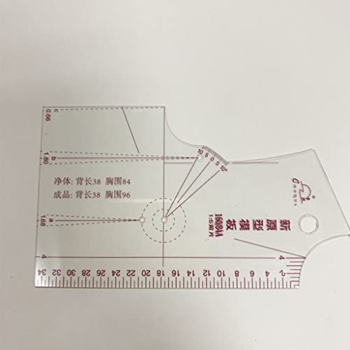 3-Piece Tailor Garment Cloth Sewing Tool Design Ruler Set - French Curve Ruler, Drafting Template 1:1 for Sewing, Measure Dressmaking Pattern