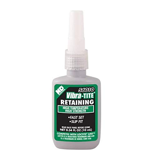 Vibra-TITE 560 Green High Temperature Retaining Compound, 10ml Bottle - size: 10 mililiters