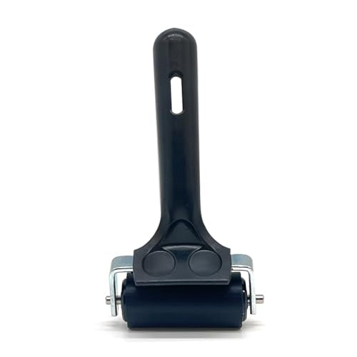 2.4 Inch Rubber Brayer Roller Printmaking Brayers, Braided Rolle, Black Ink Roller Tool for Crafting Wallpapers Stamping Gluing Application Printmaking(Black)