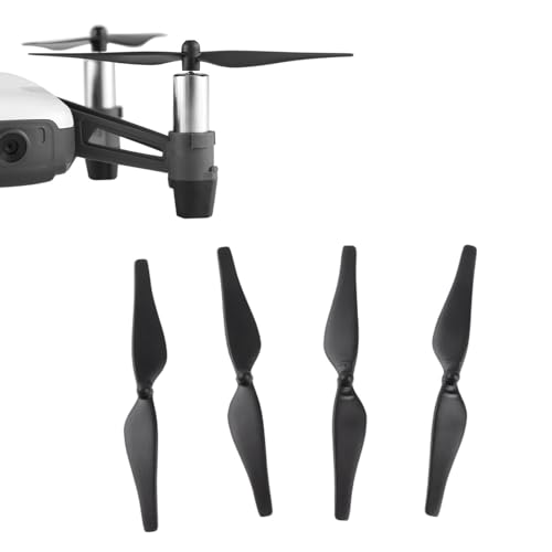 RC Drone Blade Propeller, 2 Pairs Carbon Fiber Quick Release Propeller Set for Tello Drone Quadcopter(black)