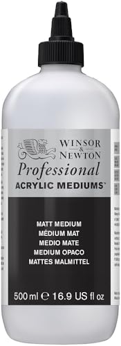 Winsor & Newton Professional Acrylic Medium, Matt Medium, 500ml - color: Matt Medium, style: 500ml (16.9-oz)