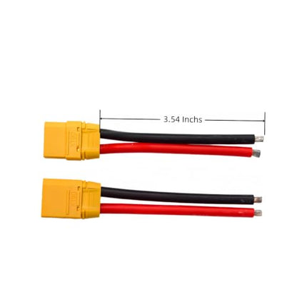 2 Pairs XT90H XT90 Plug Male and Female Connector with 90mm 10AWG Wire for RC Lipo Battery FPV Racing Drone