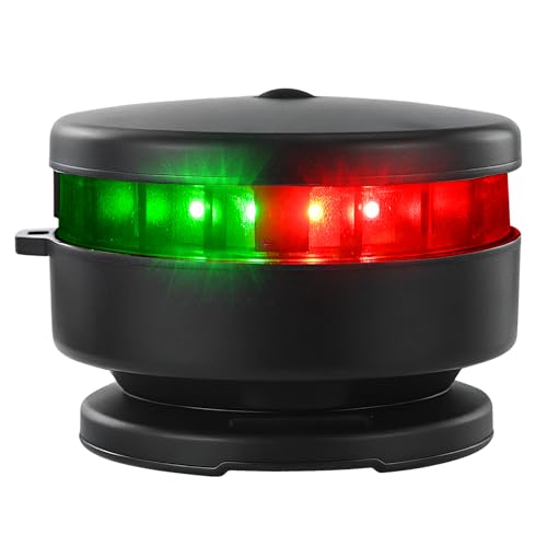 Kayak Navigation Lights,Battery Operated Boat Lights,Waterproof Portable Red and Green Kayak Light for Small Boat,Sikff - color: Red&Green (Magnetic Mount)