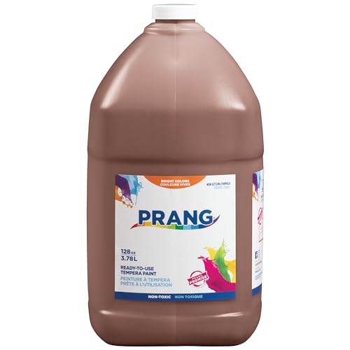 Prang Ready-to-Use Tempera Paint, Brown, 1 Gal., 1 Count - color: Brown, size: 1 Count (Pack of 1)