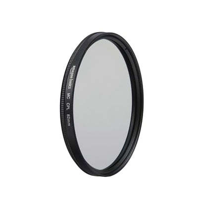 Amazon Basics Circular Polarizer Camera Lens Filter, 82mm, Multi-Layer Coatings, 360° Rotatable Frame, Reduces Glare and Reflection - size: 82 mm