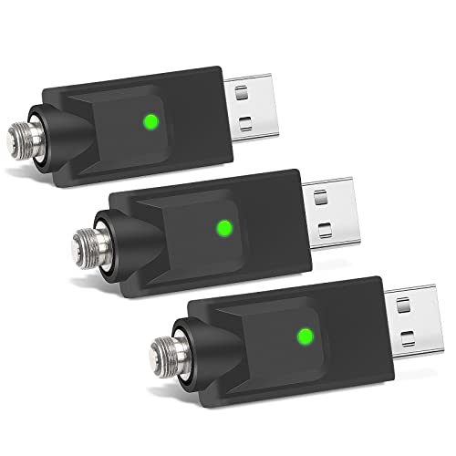 3-Pack Smart USB Thread Charger, Intelligent Battery Charger with LED Conversion Indicator Light, Fast Charging Overcharge Protection for Household Wireless Soldering Iron, Black