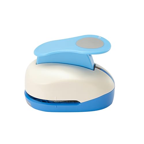 1.5 Inch Circle Punch, 38mm Circular Cutter Tool, Paper Craft Lever Punches, Blue, Modern Functional - color: Circle-1.5
