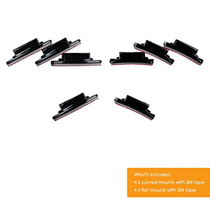 Helmet Adhesive Mounts Curved Sticky Flat Attachment for GoPro - color: 8 Packs