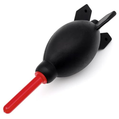 Rocket-Style Rubber Air Blower Dust Cleaner for DSLR Camera, Lens, and Keyboard – Red Duster