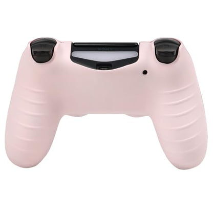 Cat Among Blossoming Branches Design Controller Skin Cover with 2 Thumb Grips Compatible with PS4/Playstation 4 Slim/Pro Controller - color: Cat Pink