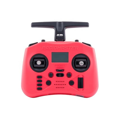 RadioMaster Pocket Crush ELRS Portable Remote Controller Hall Gimbal EdgeTX Built in LED Light Mode 2 (Red) - color: Red