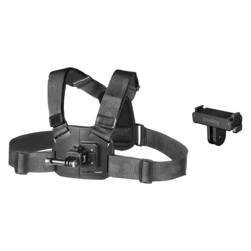 SMALLRIG Chest Mount for DJI Osmo Action 6 / Nano, with Quick Release Interface & Safety Lock, Adjustable Tightness, High Elasticity Strap Fits 78-120cm - 6305 - style: Chest Strap