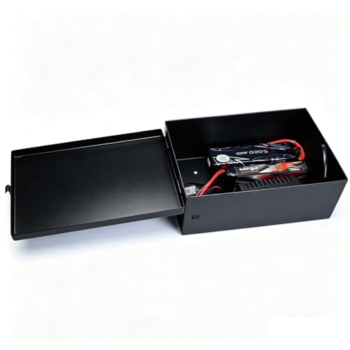 RC Lithium Battery Safe Storage Box/Lipo Charging Box, Stainless Steel Material, Explosion‑Proof Fire‑Resistant Safety Guard for Lithium Battery Charging Storing