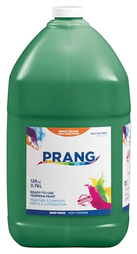 Prang Ready-to-Use Tempera Paint, Green, 1 Gal., 1 Count - color: Green, size: 1 Count (Pack of 1)