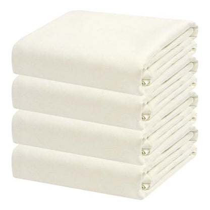 4 Pack Flaxen Waterproof Polyester Drop Cloths, 4 X 5 FT - color: Flaxen, size: 4 x 5 ft