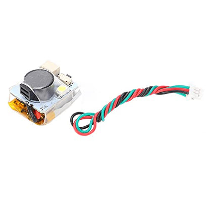 Drfeify RC Buzzer Alarm, 100DB High Decibel Drone Finder Buzzer for FPV Racing Drone, with LED White Light and Auto Charging for BF CF Controller