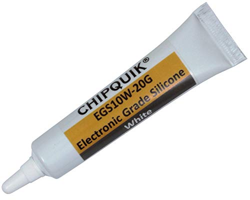 Chip Quik EGS10W-20G Electronics Grade Silicone Adhesive Sealant 20g (0.7oz) Squeeze Tube (White) for Precision Dispensing - color: White