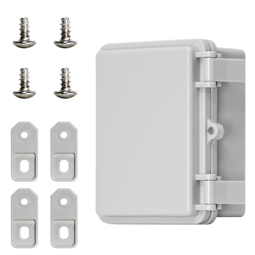 Outdoor Electrical Box - Universal ABS Waterproof Junction Box, IP66 Dustproof Outdoor Electrical Box, Durable DIY Enclosure for Wiring Connection and Protection Gray Cover(4.7"x3.8"x2.2") - color: Grey Cover, size: 4.7"x3.8"x2.2"