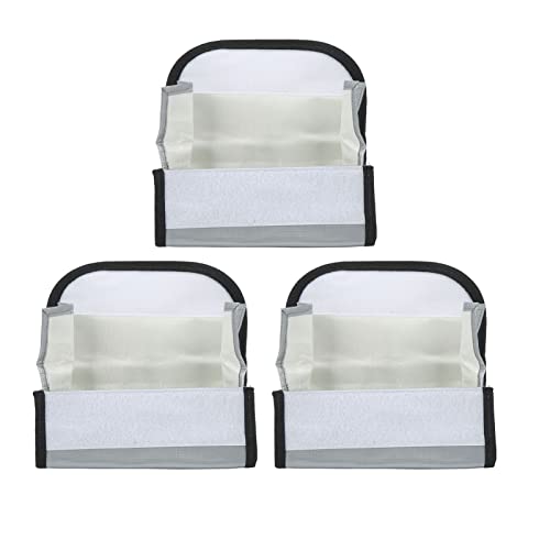 Lipo Battery Safe Bag, Fireproof Explosionproof PVC Fiber Storage Pouch with Airflow Isolation Technology for RC Drones Electronics Power Tools 185x75x60mm 2pcs