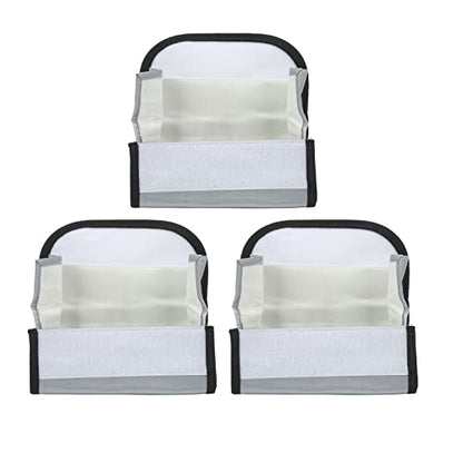 Lipo Battery Safe Bag, Fireproof Explosionproof PVC Fiber Storage Pouch with Airflow Isolation Technology for RC Drones Electronics Power Tools 185x75x60mm 2pcs