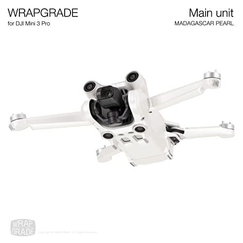 WRAPGRADE Skin Stickers Compatible with DJI Mini 3 Pro | Main Unit (Madagascar Pearl) - color: Madagascar Pearl