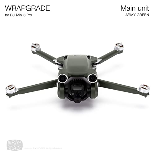WRAPGRADE Skin Stickers Compatible with DJI Mini 3 Pro | Main Unit (Army Green) - color: Army Green