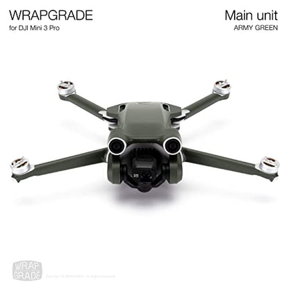 WRAPGRADE Skin Stickers Compatible with DJI Mini 3 Pro | Main Unit (Army Green) - color: Army Green