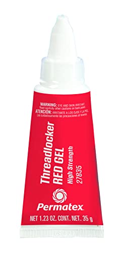 Permatex 27835 High Strength Threadlocker Red Gel, 35g - size: 36 ml, style: Gel - High Strength
