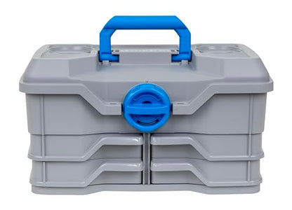 Flambeau Outdoors NextGen 4/0 Tackle Box, 4 Pivot Trays, 25-Piece Kit, Gray - size: Medium - With Tackle Kit - Light Gray