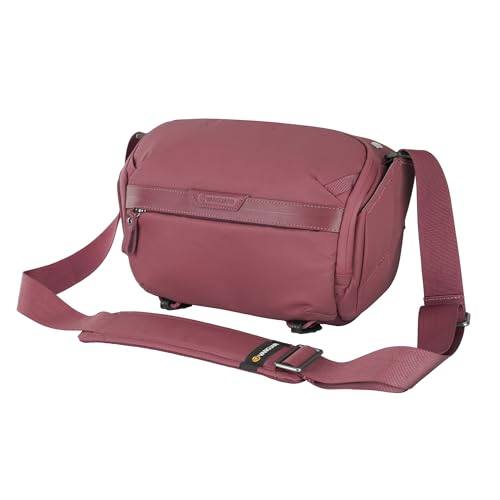 VANGUARD VEO Metro S4L Camera & Everyday Shoulder Bag (Magenta) – Fits Mirrorless/DSLR + 2 Lenses, 8.3" Tablet Storage, Top-Access Design, Travel-Ready - color: Magenta, size: 4L