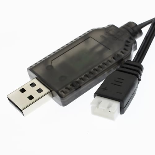 7.4V XH-3P 3-Pin USB Charger Cable for 2S LiPo Battery Packs, 1.8ft Cord
