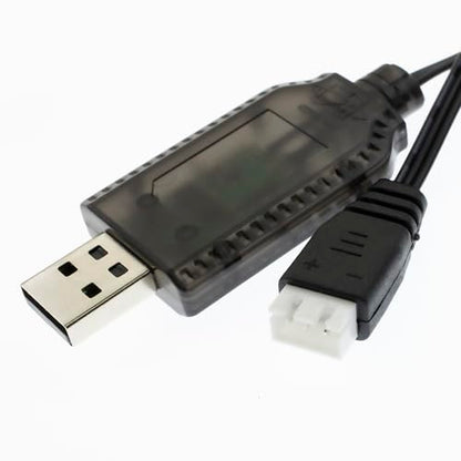 7.4V XH-3P 3-Pin USB Charger Cable for 2S LiPo Battery Packs, 1.8ft Cord